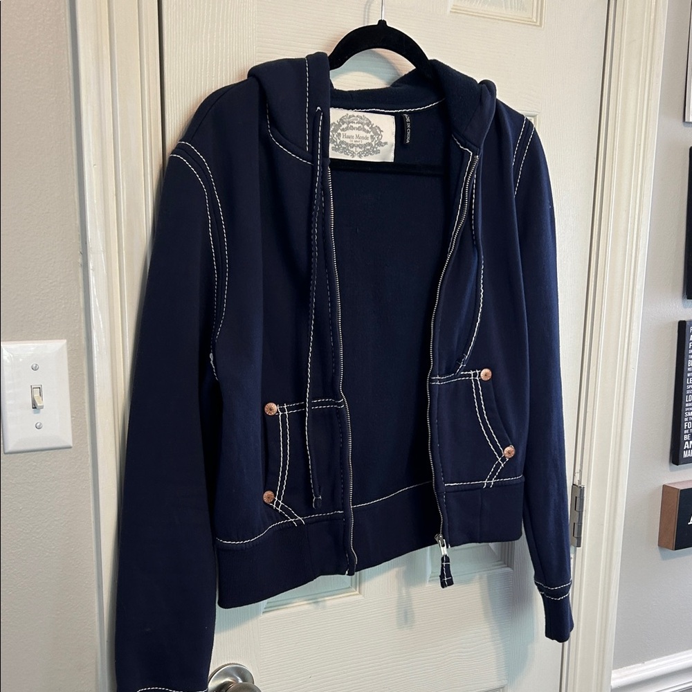 Haute Monde Navy Blue Garment with White Label